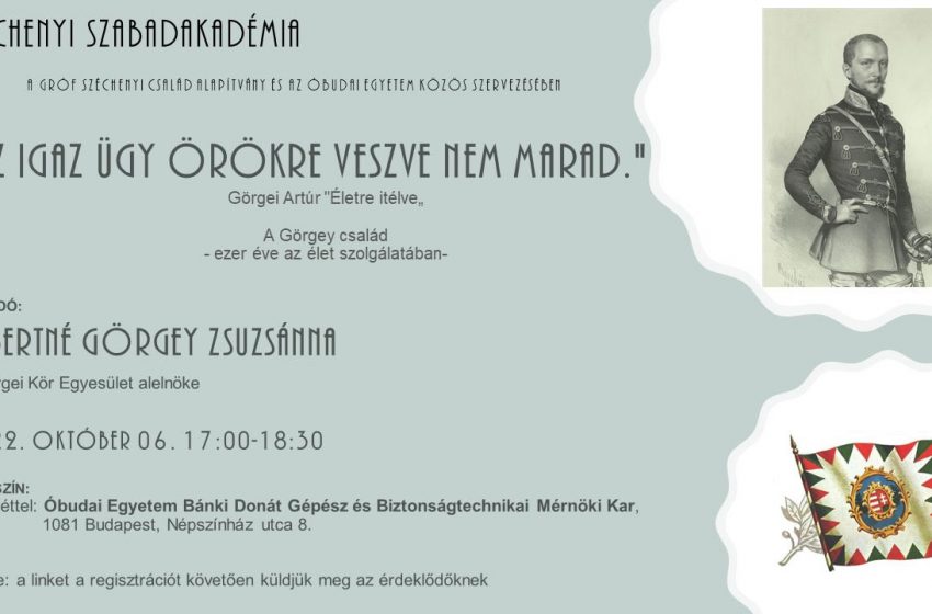  Örömmel hívjuk a Széchenyi Szabad Akadémia őszi első előadására